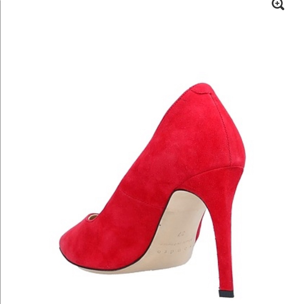 New Sandro Red Suede Pumps heels shoe size 7.5 , 6.5 - Picture 3 of 14
